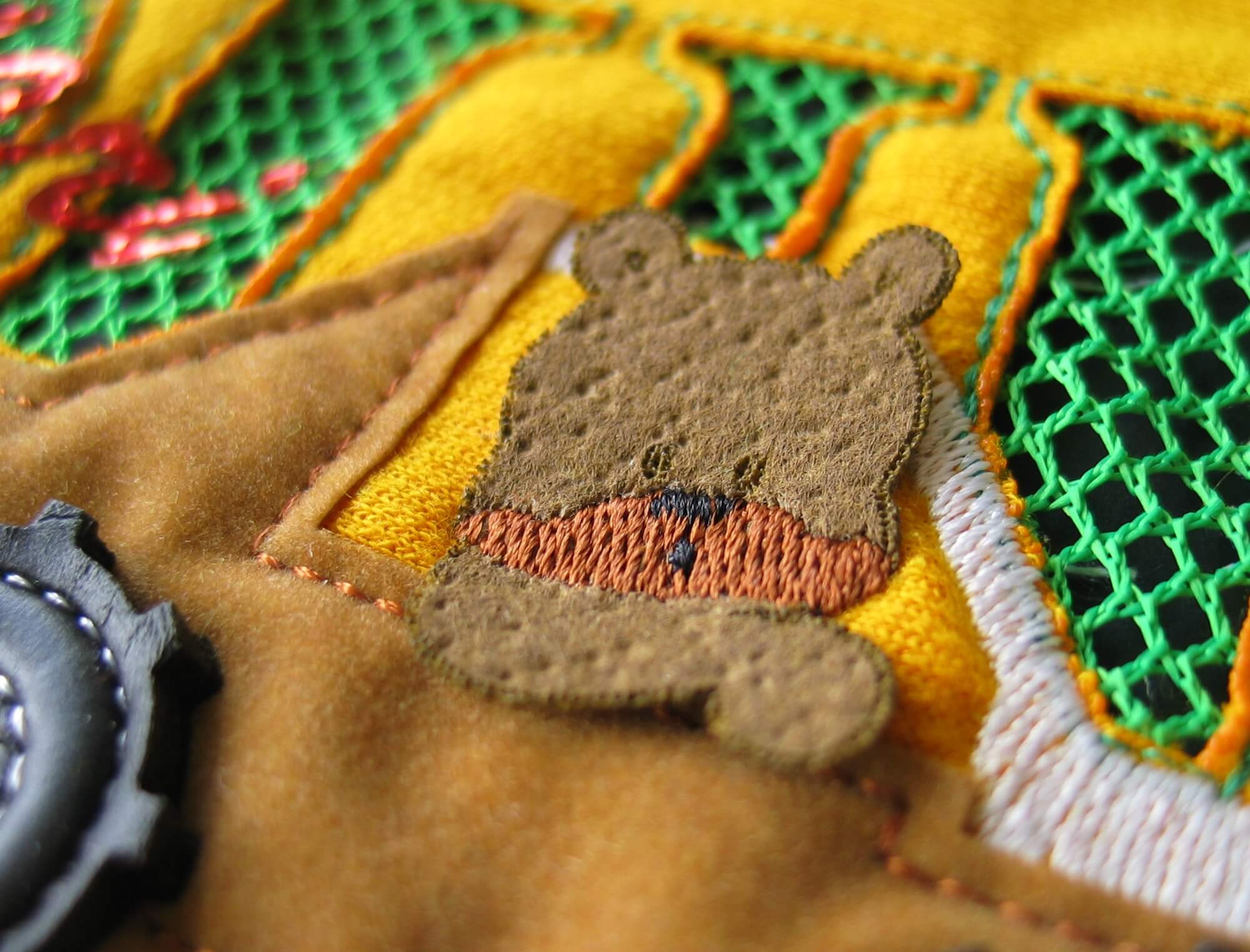 Embroidered and cut bear