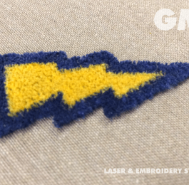 Laser carpet embroidery stitch
